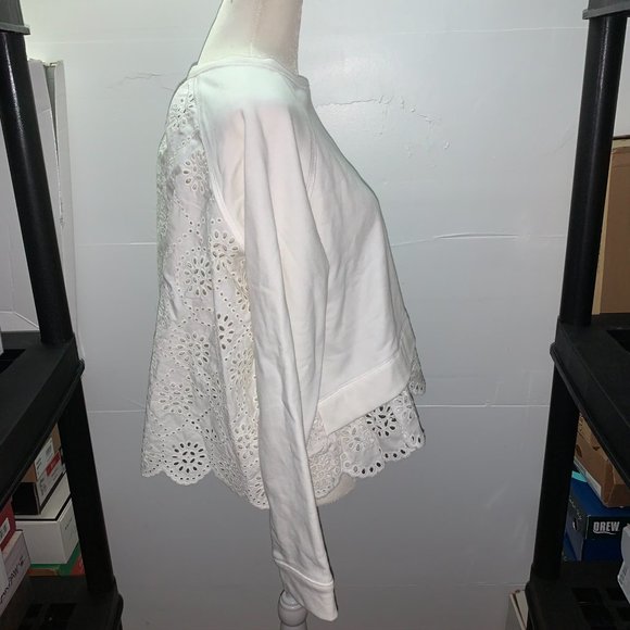 SEA New York Dasha Combo Sweater White Small NWOT - Picture 4 of 9